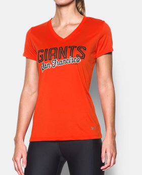 Women's San Francisco Giants UA Tech™ V-Neck T-Shirt 1 Color $34.99