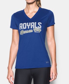 Women's Kansas City Royals UA Tech™ V-Neck T-Shirt 1 Color $34.99