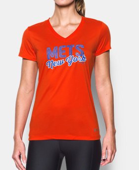 Women's New York Mets UA Tech™ V-Neck T-Shirt 1 Color $34.99