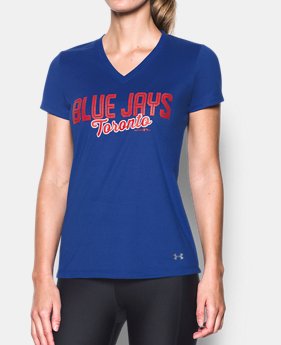 Women's Toronto Blue Jays UA Tech™ V-Neck T-Shirt 1 Color Available $26.24