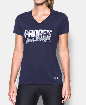 Women's San Diego Padres UA Tech™ V-Neck T-Shirt 1 Color $34.99