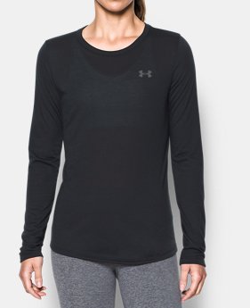 Women's UA Threadborne Long Sleeve Crew 1 Color $34.99