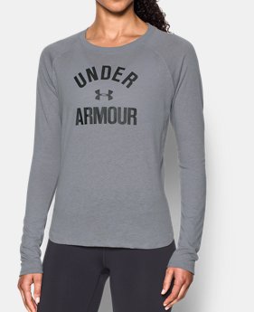 Women's UA Charged Cotton® Tri-Blend Graphic Long Sleeve 1 Color $39.99