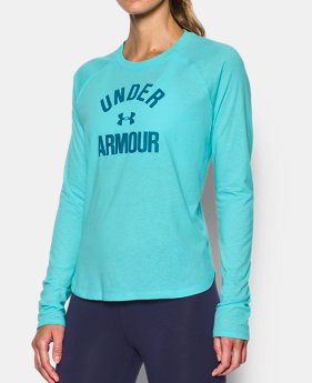 Women's UA Charged Cotton® Tri-Blend Graphic Long Sleeve 1 Color $39.99