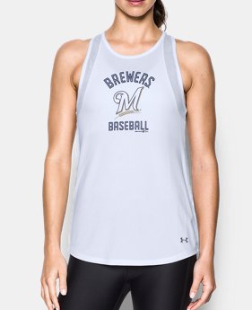 Women's Milwaukee Brewers UA Tech™ Mesh Tank FREE U.S. SHIPPING 1 Color Available $32.99
