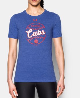 Women's Chicago Cubs UA Charged Cotton® Tri-Blend T-Shirt 1 Color $34.99