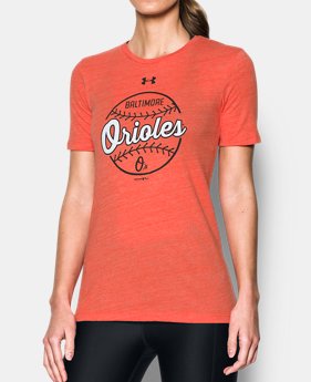 Women's Baltimore Orioles UA Charged Cotton® Tri-Blend T-Shirt 1 Color Available $34.99
