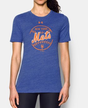 Women's New York Mets UA Charged Cotton® Tri-Blend T-Shirt 1 Color $34.99