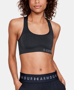 New to Outlet Women's UA Threadborne™ Crossback Solid Sports Bra 1 Color Available $30.99