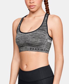 Women's UA Threadborne™ Crossback Heathered Sports Bra 1 Color Available $54.99