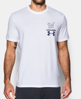 Men's Milwaukee Brewers Logo T-Shirt 1 Color Available $34.99