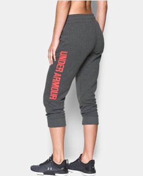 Women's UA Favorite Fleece Capri Wordmark Graphic 3 Colors Available $26.99 to $33.99