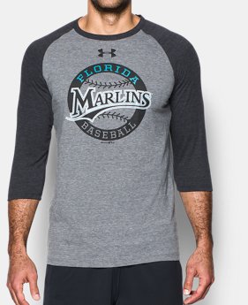 Men's Miami Marlins ¾ Sleeve T-Shirt 1 Color $22.49