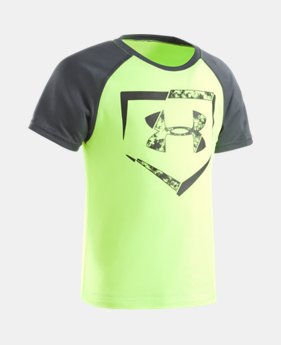 Boys' Pre-School UA Home Plate Logo Raglan Short Sleeve T-Shirt 1 Color $19.99