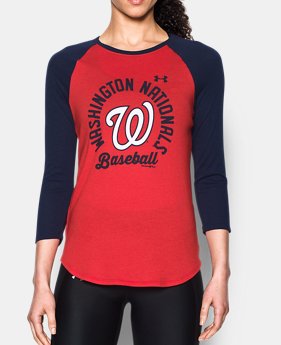 Women's Washington Nationals ¾ Sleeve T-Shirt 1 Color $34.99