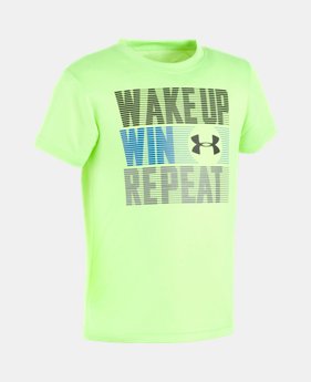 Boys' Toddler UA Wake Up Win Repeat Short Sleeve Shirt 1 Color $21.99