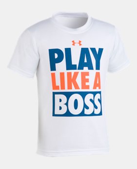 Boys' Pre-School UA Play Like A Boss Short Sleeve Shirt 1 Color $18