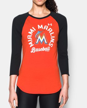 Women's Miami Marlins ¾ Sleeve T-Shirt 1 Color $34.99