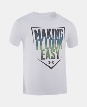 Boys' Pre-School UA Making It Look Easy Short Sleeve Shirt 1 Color $10.49