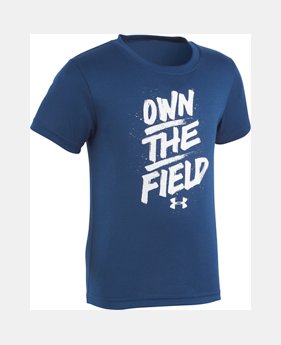 Boys' Pre-School UA Own The Field Short Sleeve Shirt 1 Color $10.49