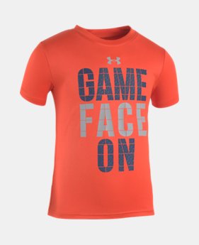 Boys' Pre-School UA Game Face On Short Sleeve Shirt 1 Color $17.99