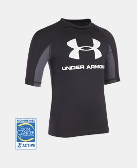 Boys' Pre-School UA Compression Rashguard Short Sleeve Shirt 1 Color $15.74
