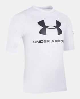Boys' Pre-School UA Compression Rashguard Short Sleeve Shirt 2 Colors Available $30