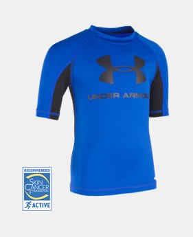 Boys' Pre-School UA Compression Rashguard Short Sleeve Shirt 1 Color $15.74