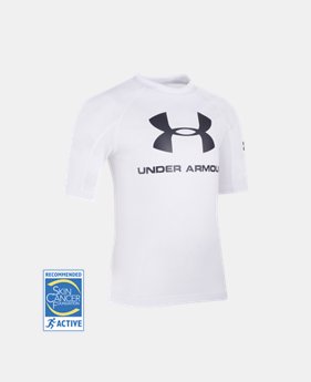 Boys' Pre-School UA Compression Rashguard Short Sleeve Shirt 1 Color $15.74