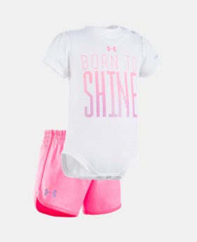 Girls' Newborn UA Born To Shine Short Set 1 Color $32.99