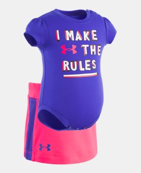 Girls' Newborn UA I Make The Rules Short Set 1 Color Available $32.99