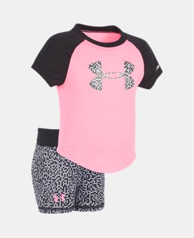 Girls' Infant UA Glazed Dot Big Logo Set 1 Color $32.99