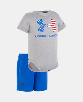 Boys' Newborn UA Big Logo Americana Set 1 Color $27.99