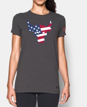 Women's Freedom Rock The Troops Bull T-Shirt 1 Color $17.24