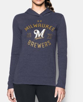 Women's Milwaukee Brewers UA Charged Cotton® Tri-Blend Hoodie 1 Color Available $44.99