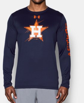 New Arrival Men's Houston Astros UA Tech™ Long Sleeve T-Shirt 1 Color $37.99