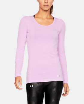 New Arrival Women's UA Threadborne Seamless Heathered Long Sleeve Shirt 1 Color $49.99