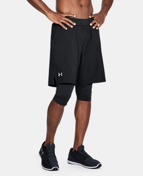 Men's UA Launch 2-in1 Long Shorts 2 Colors Available $50