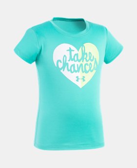 Girls' Pre-School UA Take Chances T-Shirt 1 Color $10.49