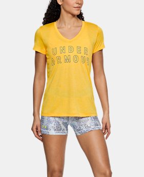 Women's UA Tech™ Graphic Twist V-Neck 6 Colors $27.99