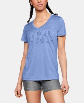 Women's UA Tech™ Graphic Twist V-Neck 1 Color Available $27.99