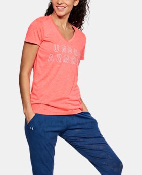 Women's UA Tech™ Graphic Twist V-Neck 1 Color $27.99