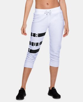 Women's UA Favorite Fleece Graphic Capris 4 Colors $60