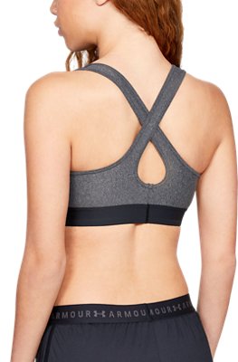 Women S Armour Mid Crossback Heathered Sports Bra Under Armour