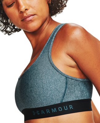 Women S Armour Mid Crossback Heathered Sports Bra Under Armour