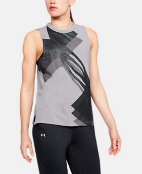 Women's UA Overlay Logo Muscle Tank 1 Color $30