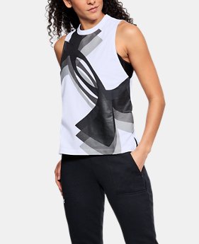 Women's UA Overlay Logo Muscle Tank 5 Colors $30