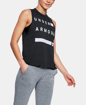 Women's UA Linear Wordmark Muscle Tank 5 Colors $30