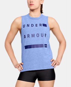 Women's UA Linear Wordmark Muscle Tank 2 Colors $30