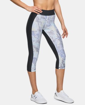 Women's HeatGear® Armour Printed Capri 3 Colors $45